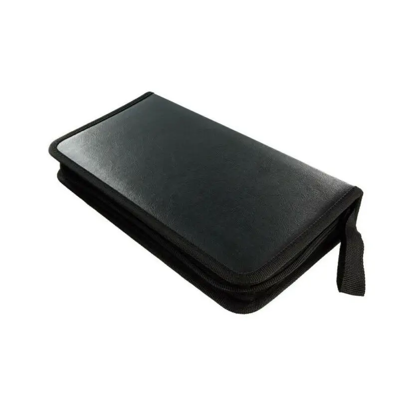 Black Solid 80 Sleeve CD DVD Carry Case Holder Bag Wallet Storage Ring Binder | Багаж и сумки