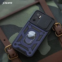 rzants for xiaomi poco m3 pro redmi note 10 5g case camera lens protection rotation ring stand holder shockproof anti slip cover