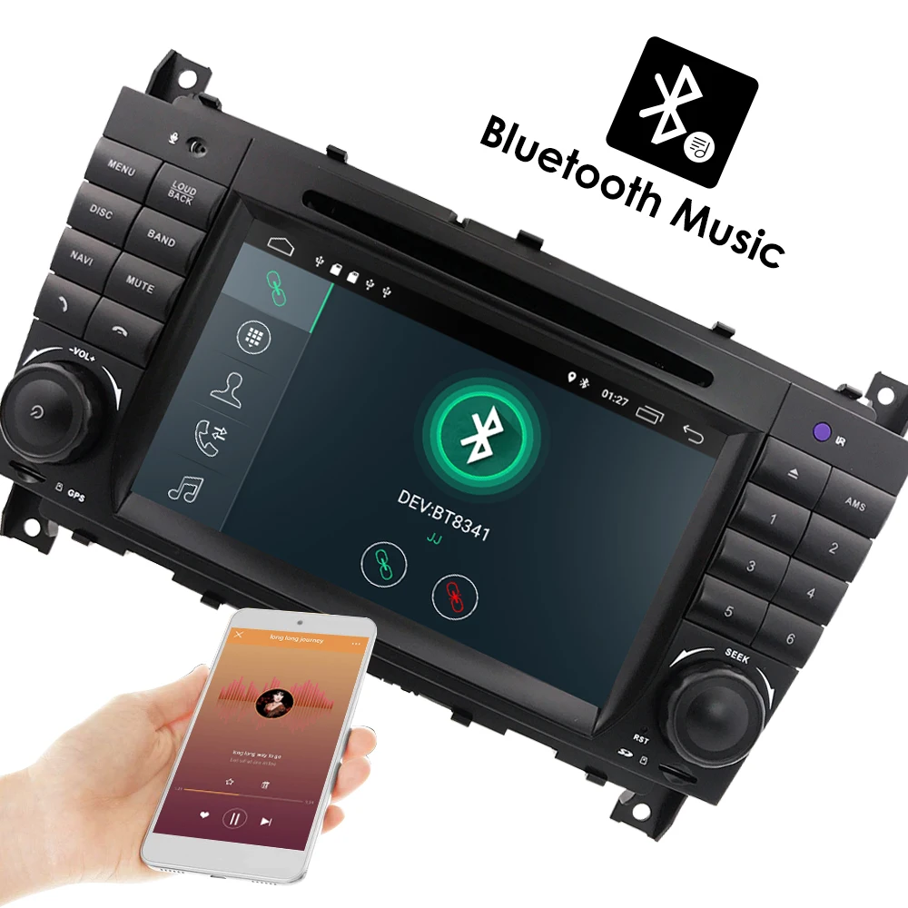 2 грамма Android9.0 2DIN CarDVD gps для Mercedes/Benz W203 W209 W219 a-класс A160 c-класс C180 C200 CLK200 Радио стерео 4G wifi DTV