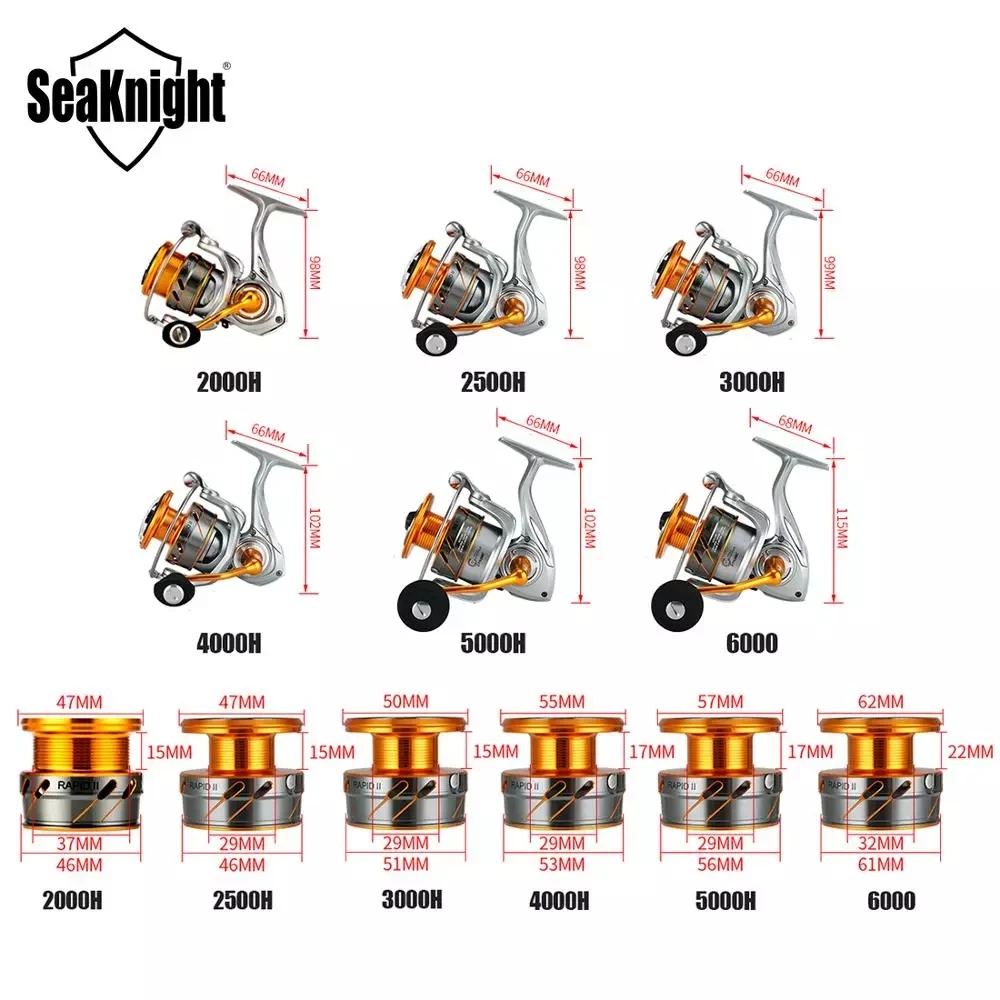 Спиннинговая катушка SeaKnight RAPID 2000H 3000H 4000H 5000 6000 6 2: 1 4 7: 11BB антикоррозийная