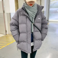 korean fashion casual women parkas 2021 new winter couple tops baggy female overcoat letter embroidery thick down jacket mujer