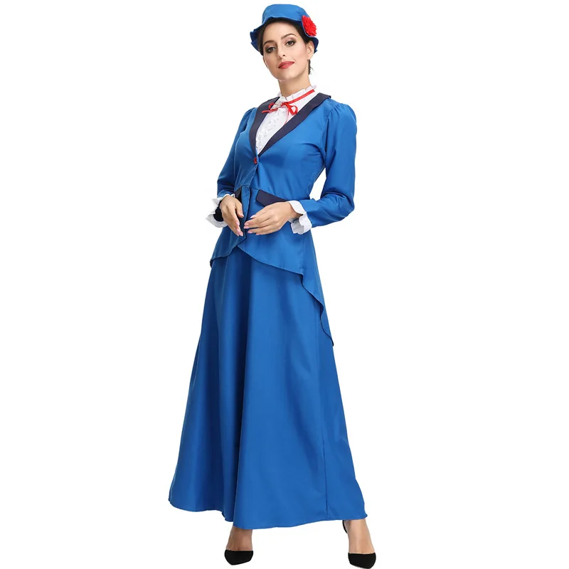 Косплей Персонаж Фильма Магия няня Британский ласточкин хвост платье