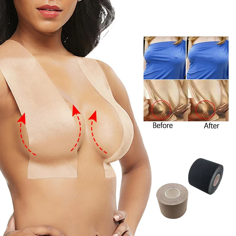Queenral Plus Size Bras For Women Seamless Bra Summer New Invisible Nipple Cover Tit Lift Tape Push Up Stick Boob | Женская одежда