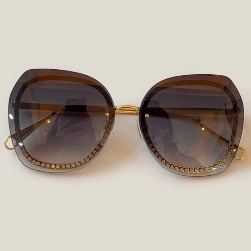 

Fashion Square Sunglasses Women Brand Design Oversized Mirror Gradient Sun Glasses Ladies UV400