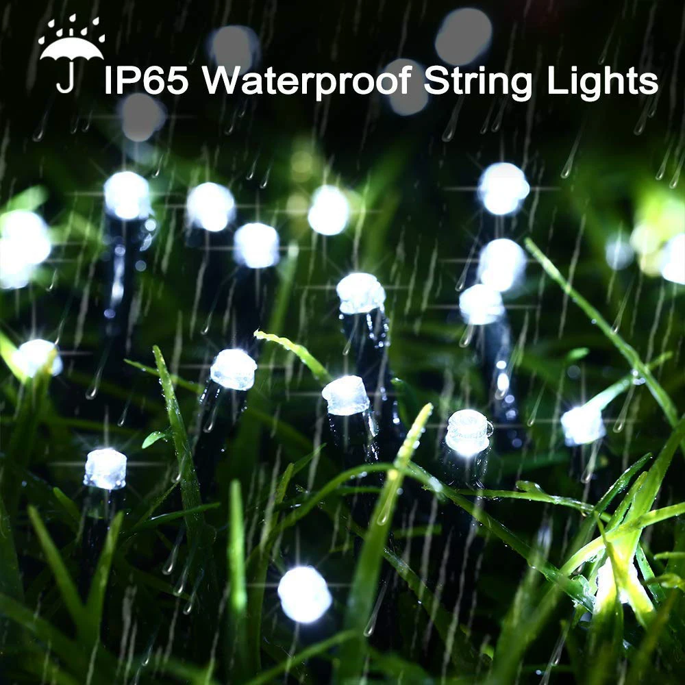 

IKAUOIE LED Outdoor Indoor Solar Lamp LEDs String Lights Fairy Holiday Christmas Party Garland Solar Garden Waterproof Lights