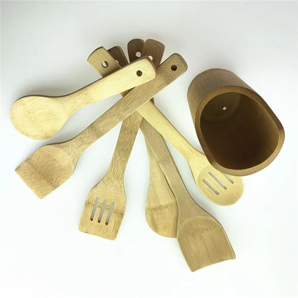 Деревянная бамбуковая лопатка деревянная с антипригарным покрытием Бамбуковая