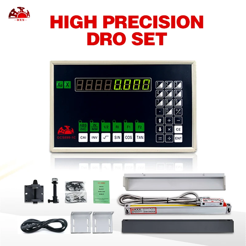

Hxx Complete Dro Set/Kit 1 Axis GCS900-1C Digital Readout And 1 Piece 5u 50-1000mm Linear scales/encoder For All Machines