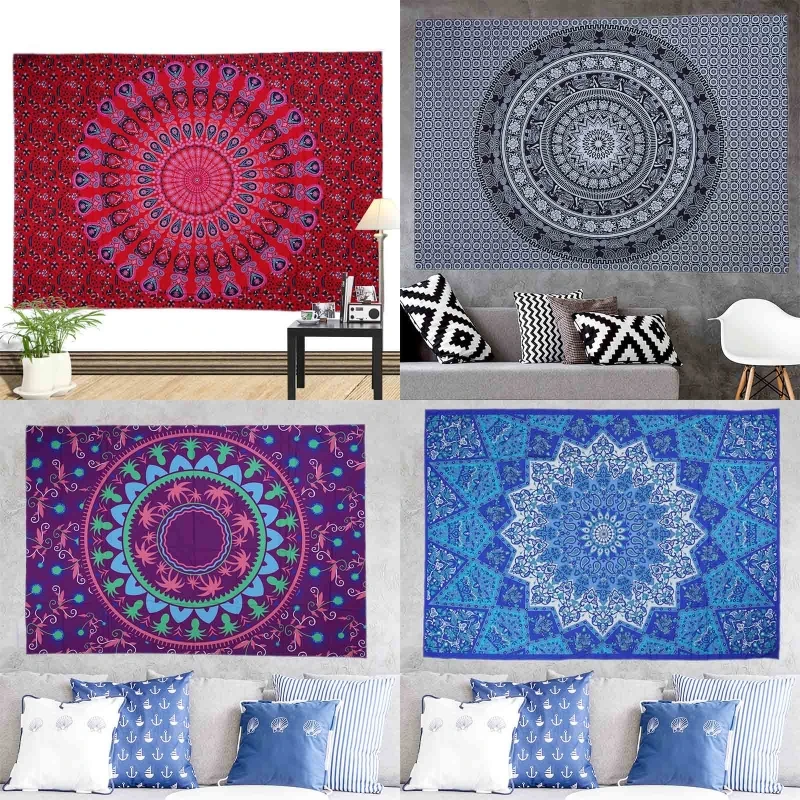 

Indian Mandala Elephant 3D Digital Printing Wall Hanging Tapestry Beach Towel