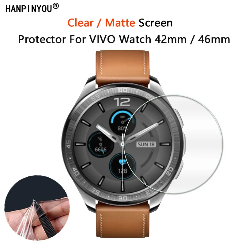 

10 шт. для умных часов VIVO Watch 42 мм 46 мм Ультрапрозрачная Глянцевая/Антибликовая матовая защита экрана мягкая пленка-не закаленное стекло
