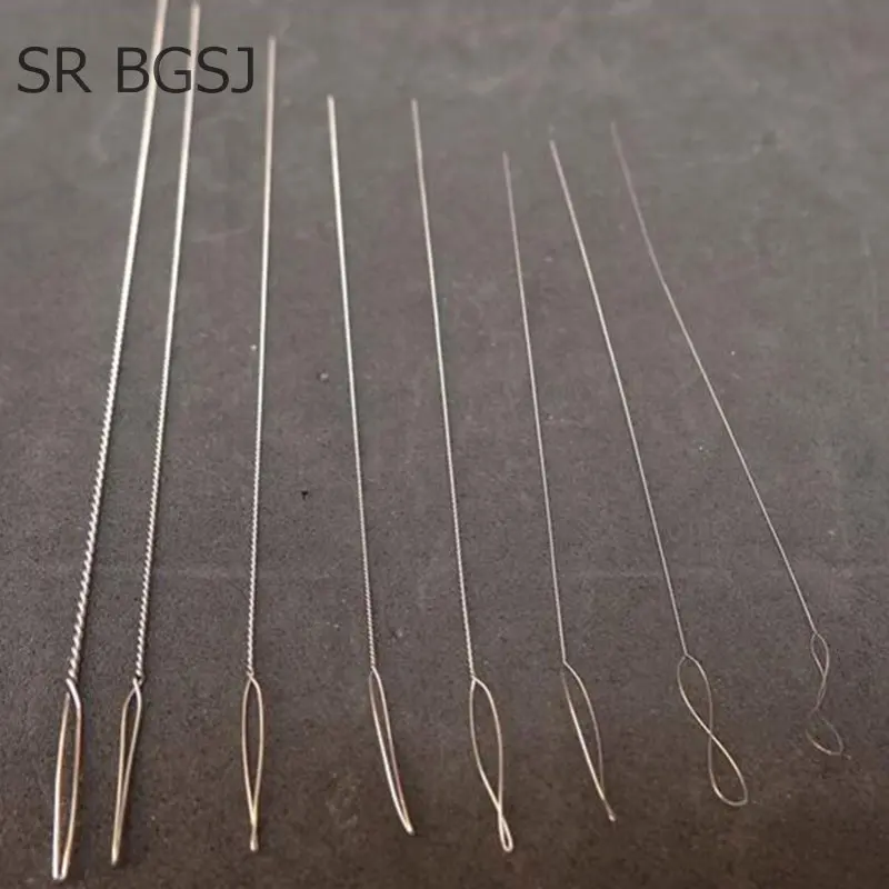 

Free Shipping 5PCS 0.2mm 8cm Beading Pearls Jewelry DIY Threading Small Beads Stainless Steel Thin Soft Pin Needles