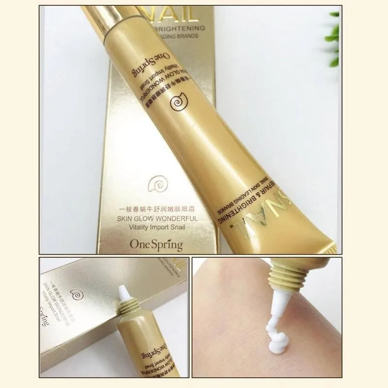 

1pc Snail Eyes Essence Repair Periocular Cream Whitening Moisturizing Care Dark Anti-aging Circles Remove Eye Paste T4U9