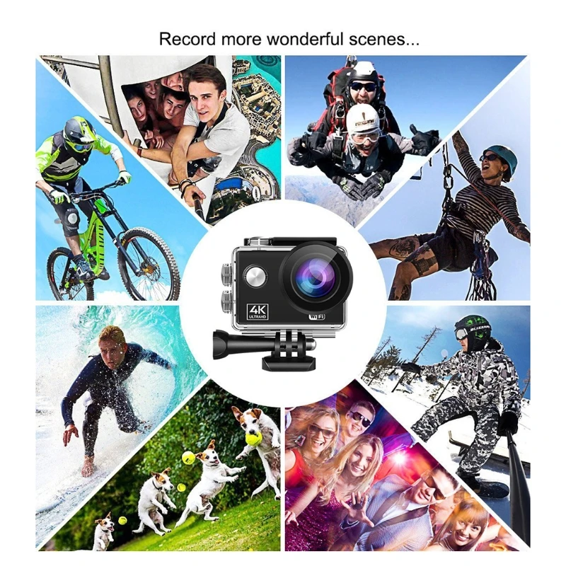 Продажа Экшн-камера высокой четкости, 4K, Wi-Fi