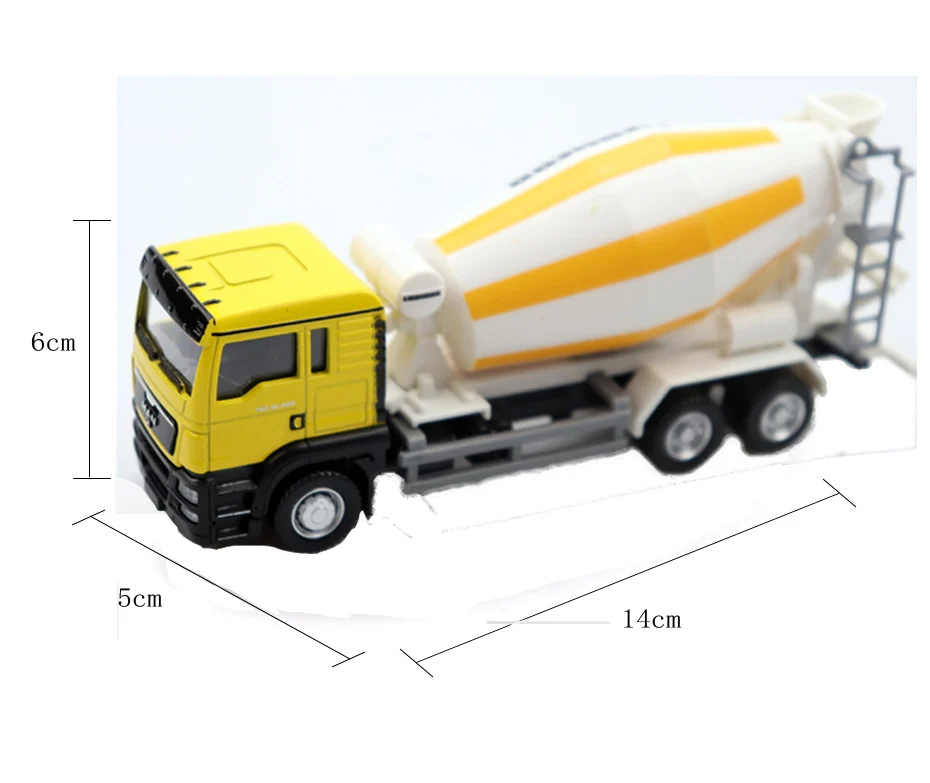1:32 Diecast Toy Car Engineering Toy Truck High Simulation Toy Car Cement Truck Body Can Be Rotated Toy Car For Children's Gift