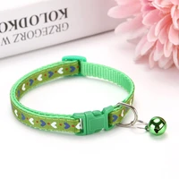 adjustable nylon dog collars pet collars with bells charm necklace collar for little dogs cat collars pet supplies acessorios