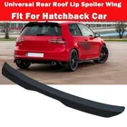 Универсальный задний спойлер на крышу, матовый черный АБС-пластик, декоративные полоски, подходит для хэтчбека, автомобиля