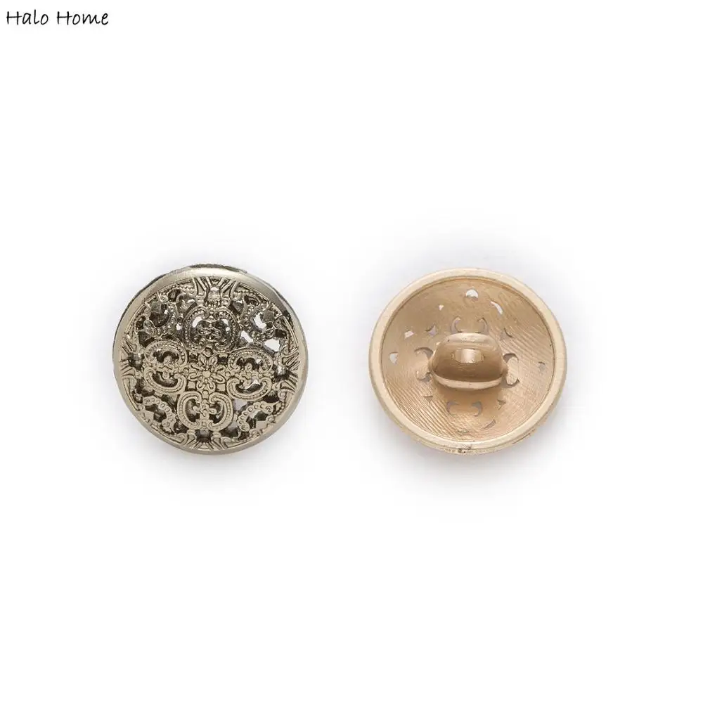 Halo Home, 5 шт., полые резные металлические пуговицы, шитье, скрапбук для куртки, блейзера, свитера, Подарочная одежда ручной работы 11,5-25 мм