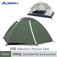 bswolf ultralight camping tent 3 season 2 person upgraded 20d nylon silicone coated fabric waterproof tourist backpacking tents