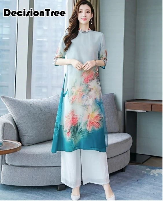 ao dai женское японское хлопковое aodai yukata высококачественное вьетнамское женское платье чонсам
