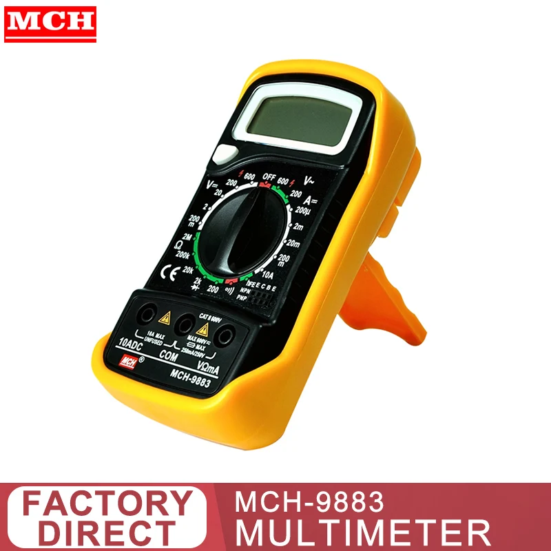 

High Precision Mini Multimeter DC AC 600VC10A R2M Ohm MCH-9883