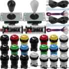 Игровой контроллер SJ @ JX для 2 игроков, микропереключатель, встраиваемая кнопка, 4 и 8 джойстиков, USB-кодерnДля ПК Raspberry Pi