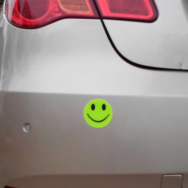 1 лист 6 5 см Smile Face наружная дорожная Светоотражающая защитная наклейка милый
