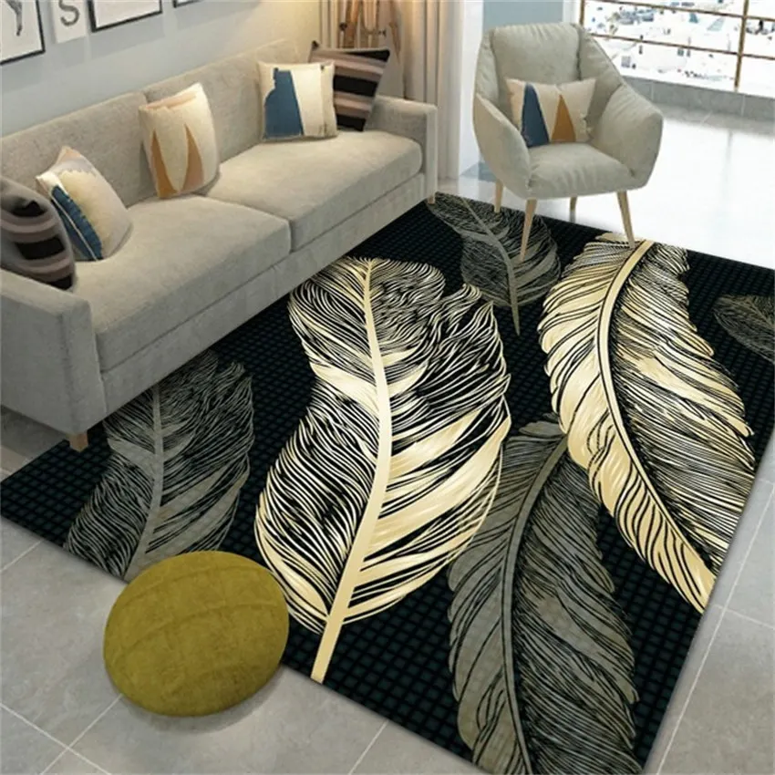 

Anti-slip Washable mat 3d feather carpet for livingroom rugs bath mat Carpet for Living Room Bedside Floor absorption Carpets