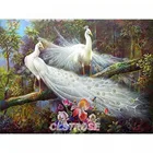 Алмазная 5d-картина сделай сам, животное, белый павлин, стоящая на дереве, украшение для дома, настраиваемая Алмазная вышивка, подарок ручной работы