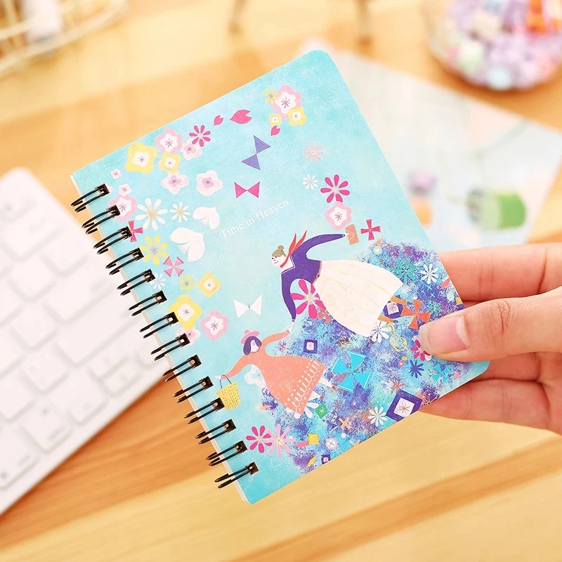 Творческий Caartoon небольшие катушки записная книжка со спиральной пружиной милые