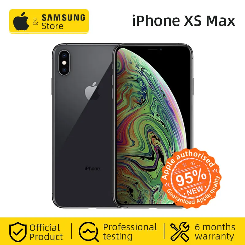 

Разблокированный оригинальный Apple iPhone XS Max 6,5-дюймовый смартфон A12 полный экран (б/у 95% Новый)