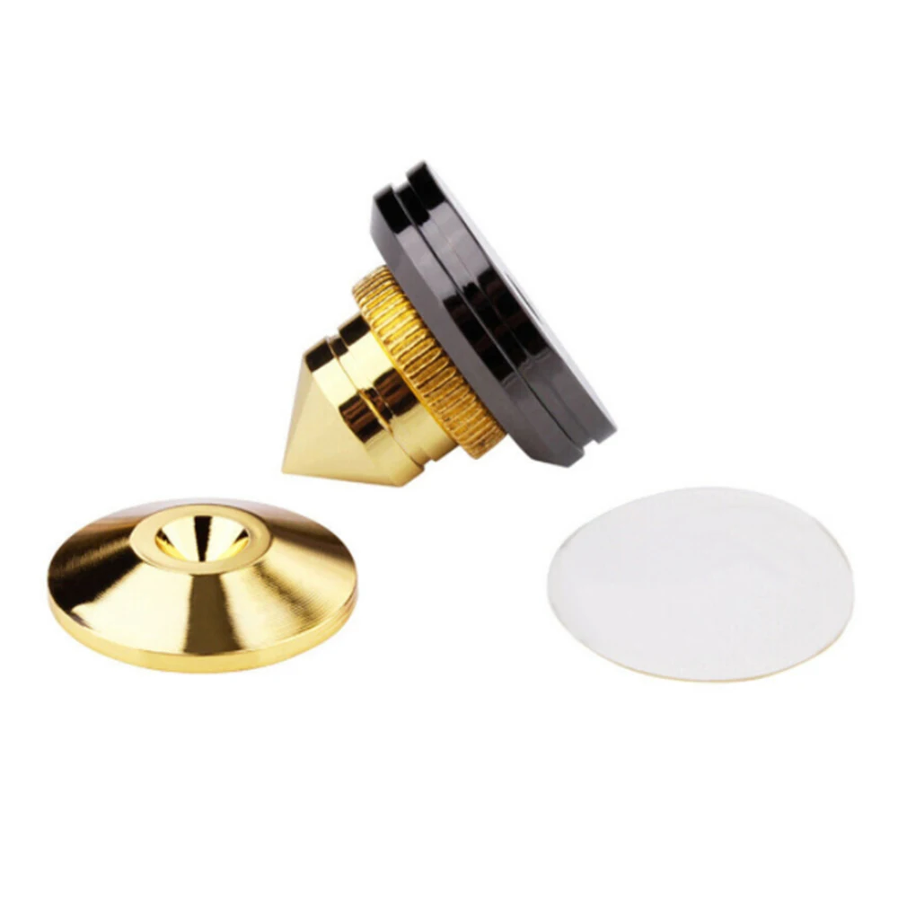 

4pcs loudspeakers Spikes Loudspeakers Stand Speakers Stand Feet Foot Pad Spikes Pure Copper Gold Box Spikes Cone Floor Foot Nail