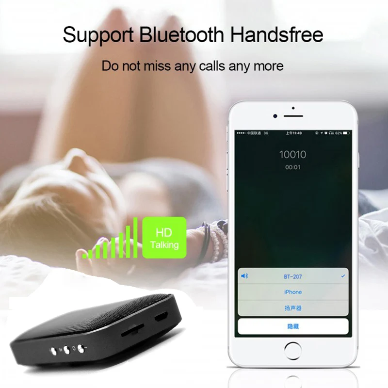 Портативная металлическая Беспроводная Bluetooth Колонка HLTON маленькая карманная