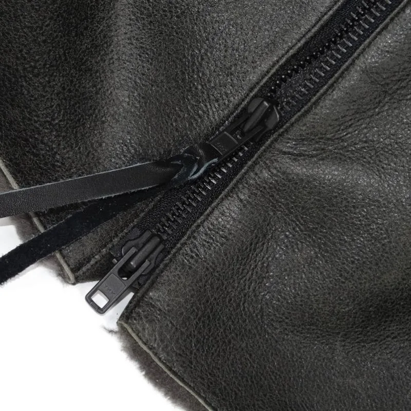 

Business Real Fur 100% Sheepskin Jacket Men Winter Warm Slim Vintage Outerwear High Quality Wool Fur Biker Coat Plus Size 4XL