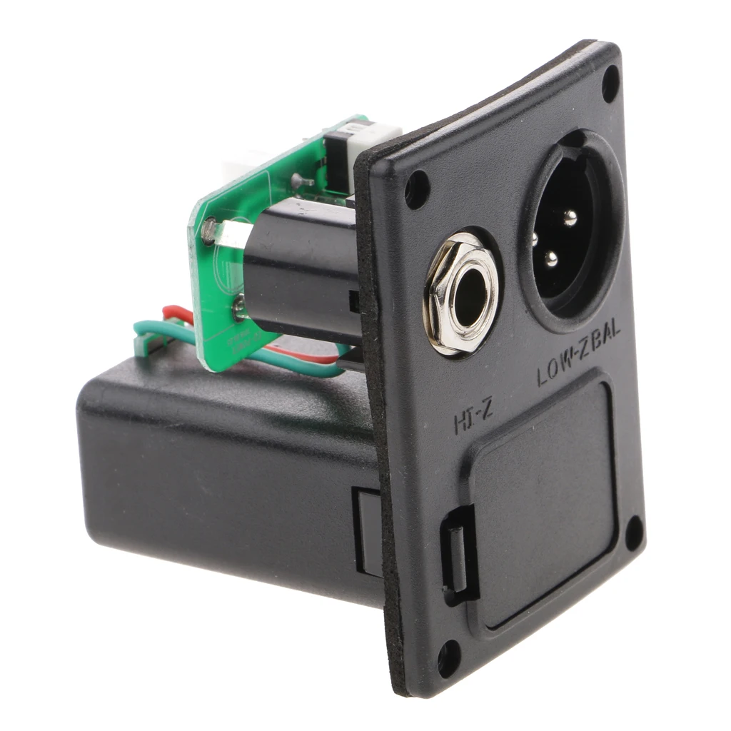 

9V гитарный бас эквалайзер батарейный ящик Чехол 4Pin разъем для акустической гитары эквалайзер