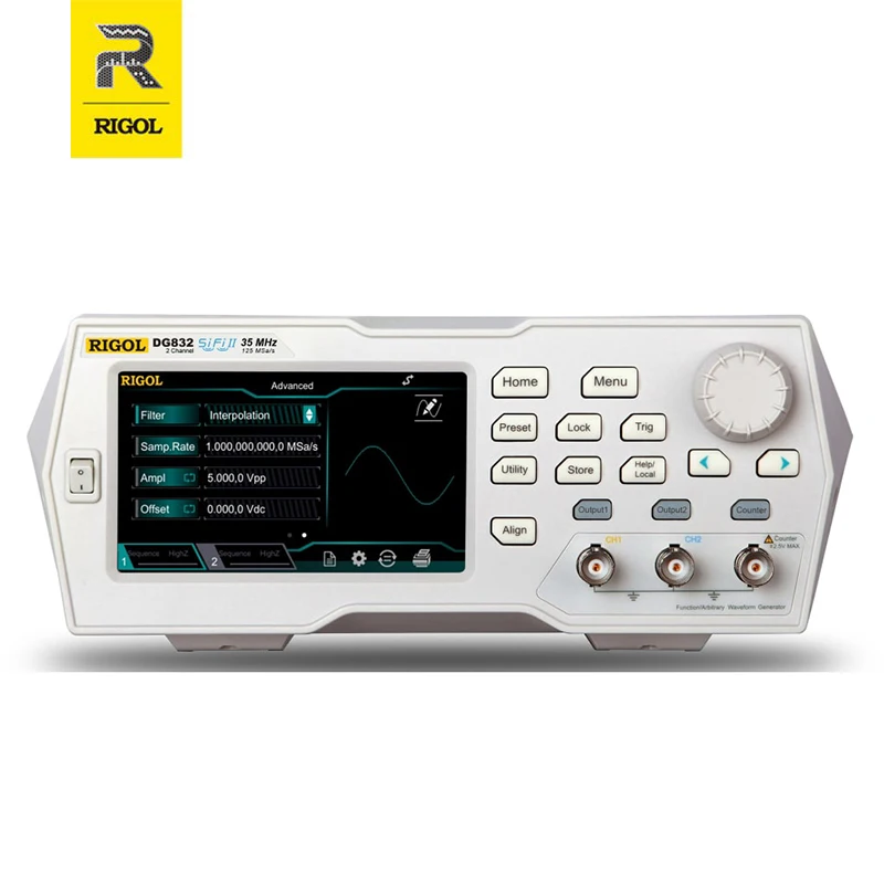 

Rigol DG832 Digital Oscilloscope 35 MHz Function/ Arbitrary Waveform Generator 2 Channel