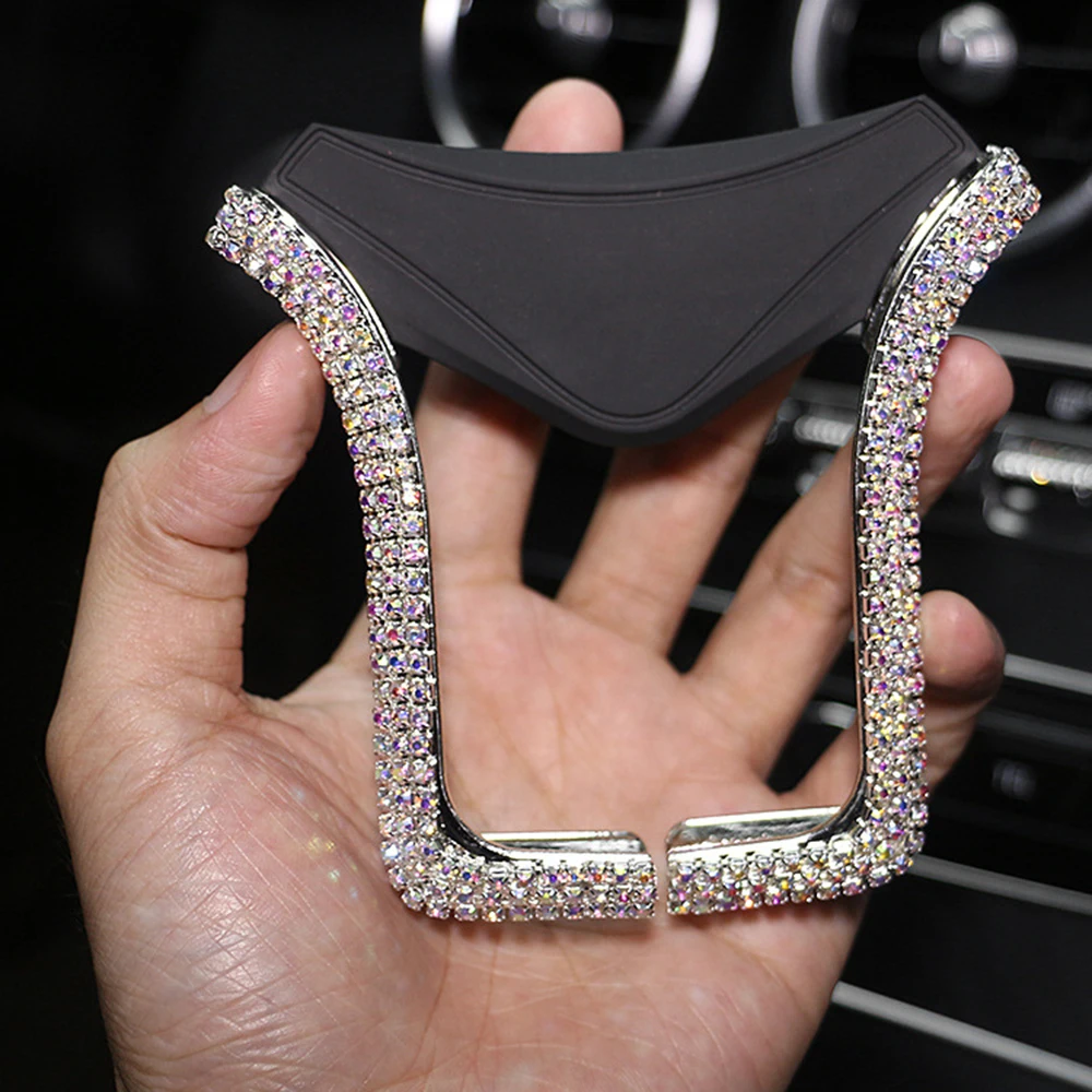 

Universal Car Phone Holder with Bing Crystal Rhinestone Auto Air Vent Mount Clip for iPhone Samsung xiaomi Holder