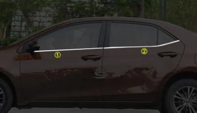 Для Toyota Corolla Altis, автомобильный Стайлинг, стекло, окно, гарнир, столб, средняя полоса, отделка рамы, лампа, капот, запчасти - Цвет: 4pcs