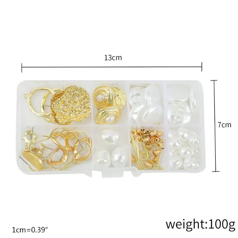 

8 Pairs Pearl Bohemian Earring Making Set DIY Jewelry Material Supplies Accessories Handmade Tool