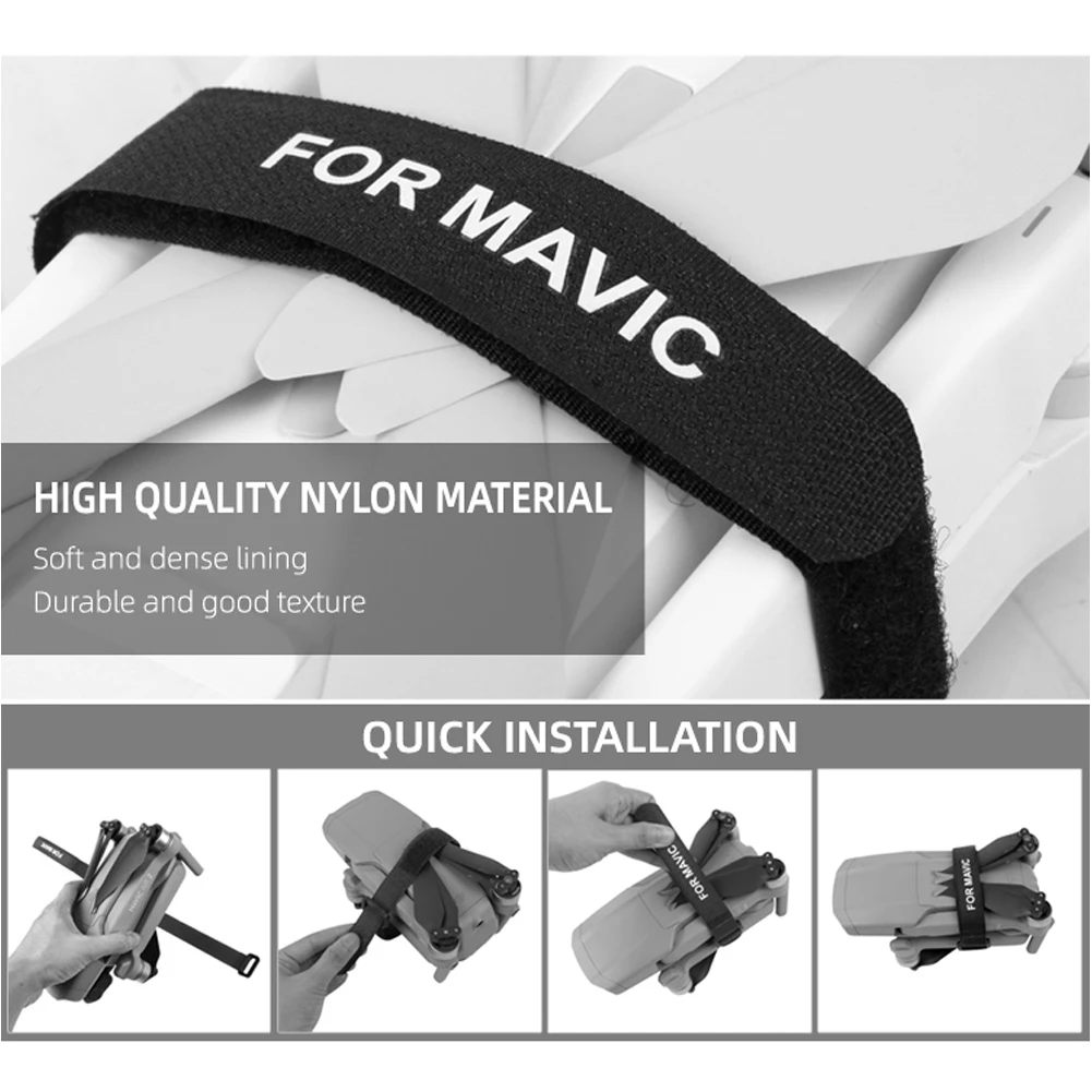 2x UAV Propeller Stabilizer Fixing Tape Straps Drone Blade Holder Fixed Stabilizers Protective for DJI Mavic Air 2/Mavic Mini |