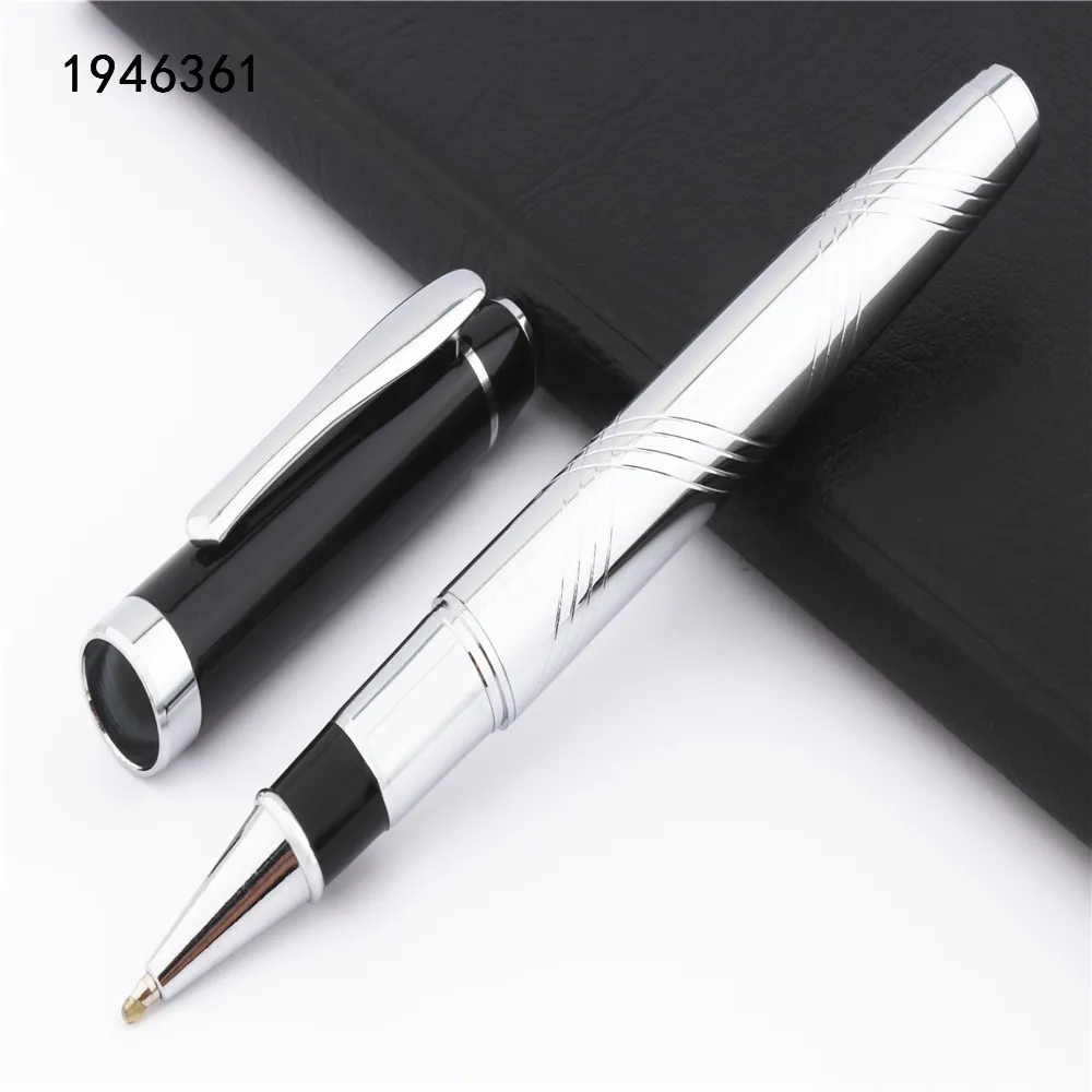 Высококачественная Черная шариковая ручка 800 из платины и нержавеющей стали для