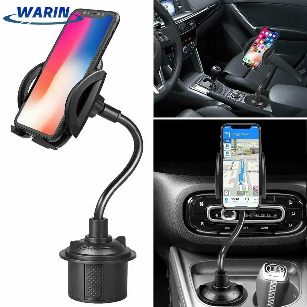 

Car Cup Holder Phone Holder with Longer Neck 360Rotation Cradle for iPhone XS Adjustable Cup Holder Phone Mount Stand