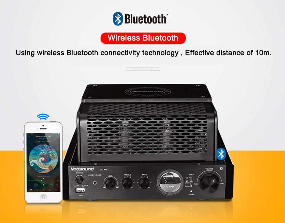 Nobsound MS-30D и MS-30D MKII Bluetooth усилитель ламповый усилитель аудио 110 В 220 В усилитель мощности усилитель MS-10D MKII обновление
