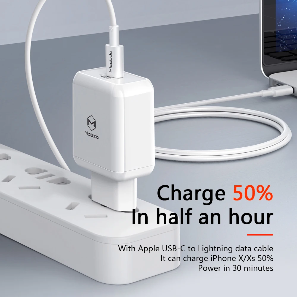 Mcdodo EU/US/UK usb type C PD 3 0 зарядное устройство 18 Вт Быстрая зарядка для MacBook iPhone 11 samsung Xiaomi