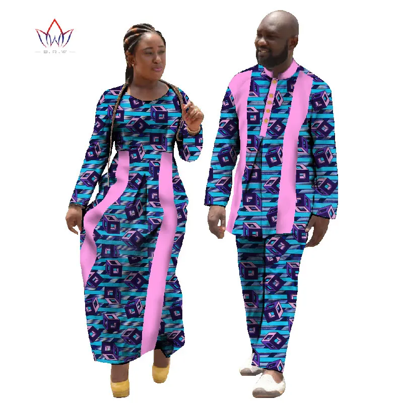 Женская и мужская африканская свадебная одежда Дашики комплект из двух