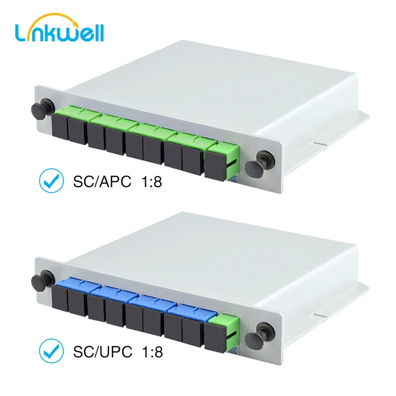 SC APC UPC PLC 1X8 Волоконно Оптический FTTH сплиттер коробка вставить лист тип волоконно