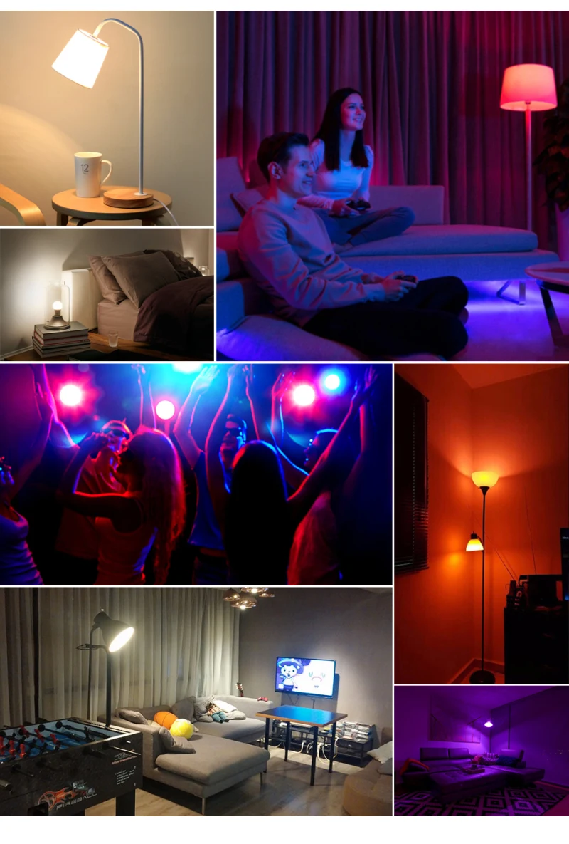 

Gu10 WiFi Smart LED Light Bulb 4W RGBCW Tuya APP DIY Timer Spotlight Bulb Work With Alexa Google Home For Voice Control