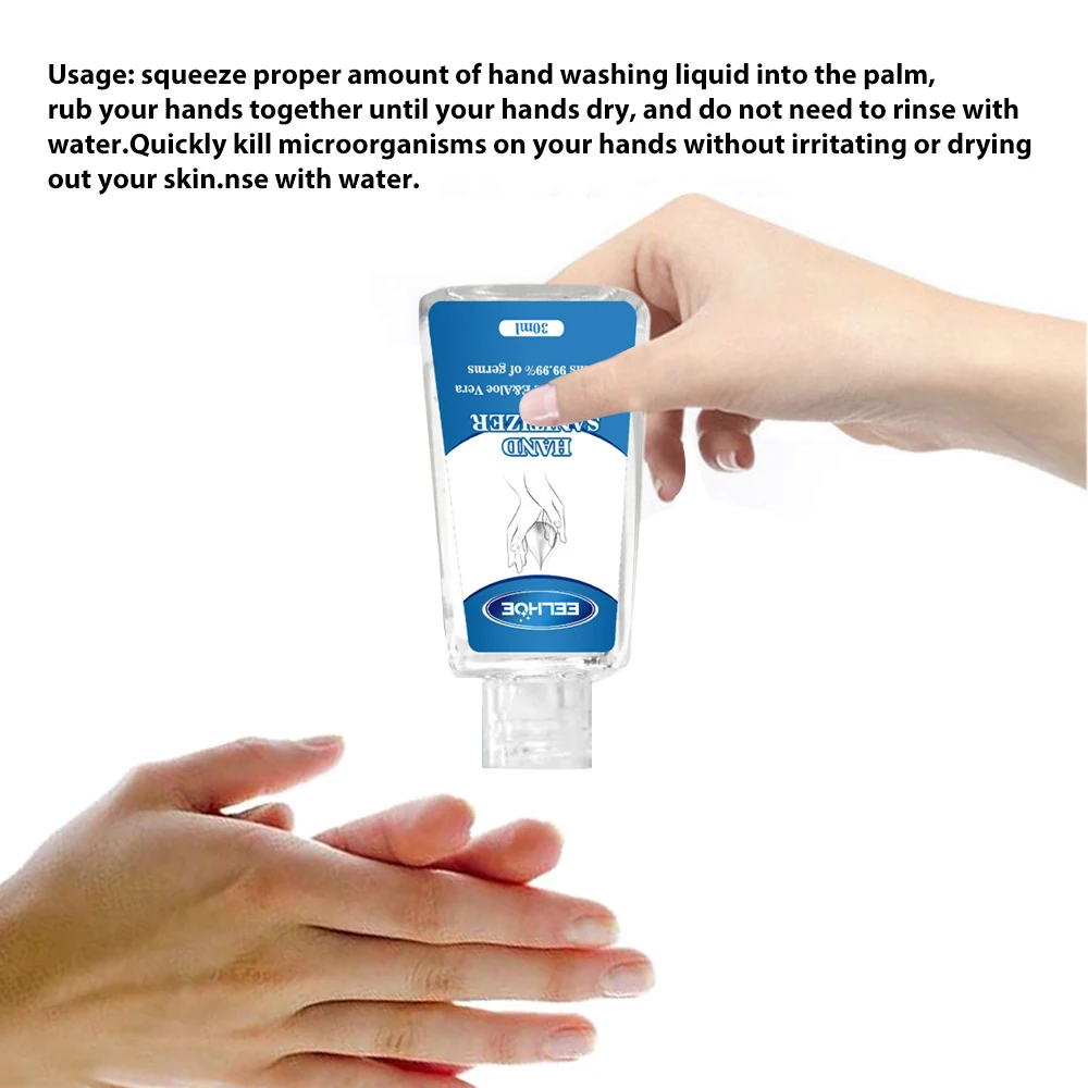 50ml Travel Portable Hand Sanitizer Gel Disposable No Clean Waterless Anti-Bacteria Moisturizing Liquid | Дом и сад