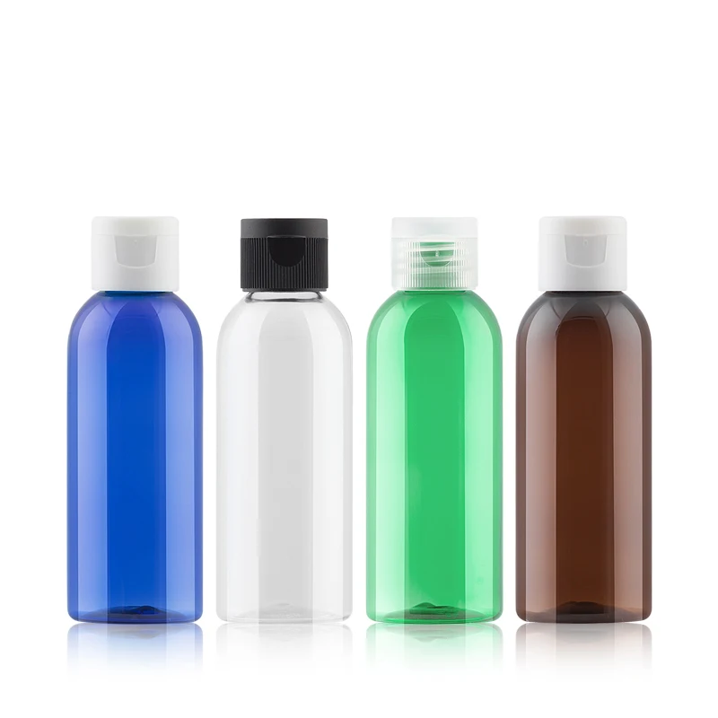 売る 卸売100個80ミリリットルミニフリップキャップペット香水瓶空の小さな詰め替え容器シャンプーシャワーゲルトラベルボトル