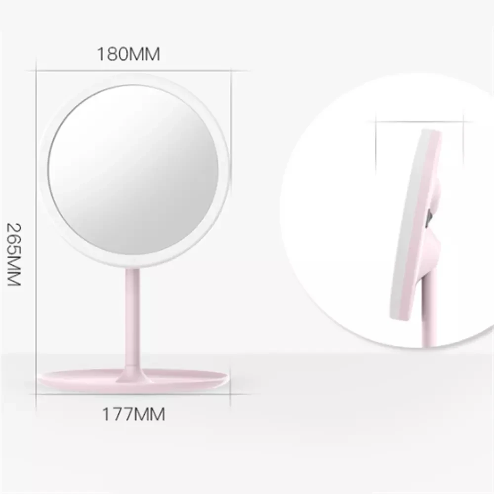 Косметическое зеркало светильник с USB зарядкой для лица регулируемый сенсорный