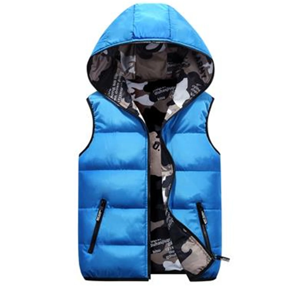 Mens Jackets Sleeveless Vests Winter Male Double-Wear Cotton-Padded Hooded Coats Autumn Thick Warm Waistcoats Clothing vest