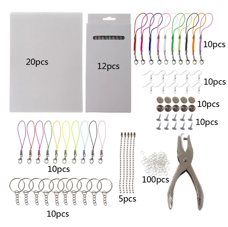 

188 шт. термоусадочная бумага, прозрачная термоусадочная пленка, набор пластиковых листов для творчества B36D